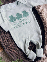 Load image into Gallery viewer, Baby Boy Outfit | Green Romper St. Patrick's Day - Lucky Charm Shamrock
