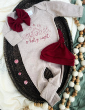 Load image into Gallery viewer, Christmas Baby Outfit | Mocha Brown Baby Romper - O Holy Night