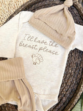 Load image into Gallery viewer, Thanksgiving Baby Boy Outfit | Oatmeal Bodysuit - I'll Have The Breast Turkey