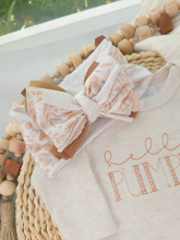 Load image into Gallery viewer, Baby Girl Outfit | Hello Pumpkin Oatmeal Bodysuit - Fall Baby