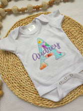 Load image into Gallery viewer, Personalized Baby Girl Outfit, Custom Baby Name Outfit, Going Home Outfit Hospital Purple Baby Shower Gift Idea First Birthday Outfit