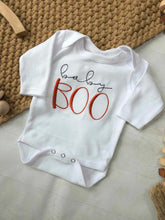 Load image into Gallery viewer, Personalized fall newborn outfit, custom name boy, baby boy coming home outfit, hospital outfit for boy baby shower gift autumn halloween