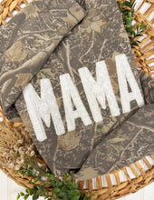 Load image into Gallery viewer, Camo Mama Sweatshirt – White Lace Appliqué Crewneck