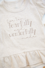 Load image into Gallery viewer, Kid Shirt | Oatmeal Shirt - Matching Sibling Shirts Fearfully and Wonderfully Made