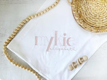 Load image into Gallery viewer, Personalized baby blanket, custom name infant coming home outfit, baby shower gift, baby girl, baby boy name blanket, pink, blue, green