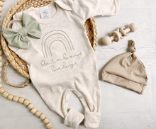 Load image into Gallery viewer, Baby girl outfit gift rainbow newborn outfit rainbow baby gender neutral romper boho rainbow twins outfits simple rainbow baby boy outfit