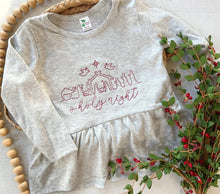 Load image into Gallery viewer, Personalized Christmas Shirt boy girl, Christmas nativity, family pictures holiday Christmas card, girl boy Christmas outfit little girl boy