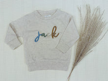 Load image into Gallery viewer, Personalized Baby &amp; Kids Lightweight Sweatshirt – 3D Puff Name
