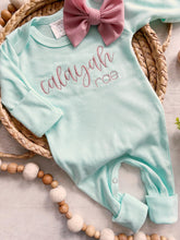 Load image into Gallery viewer, Personalized Baby Girl Outfit | Pastel Romper Custom Baby Name - Sophia Briar Kodi Easter Baby
