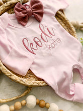 Load image into Gallery viewer, Personalized Baby Girl Outfit | Pastel Romper Custom Baby Name - Sophia Briar Kodi Easter Baby
