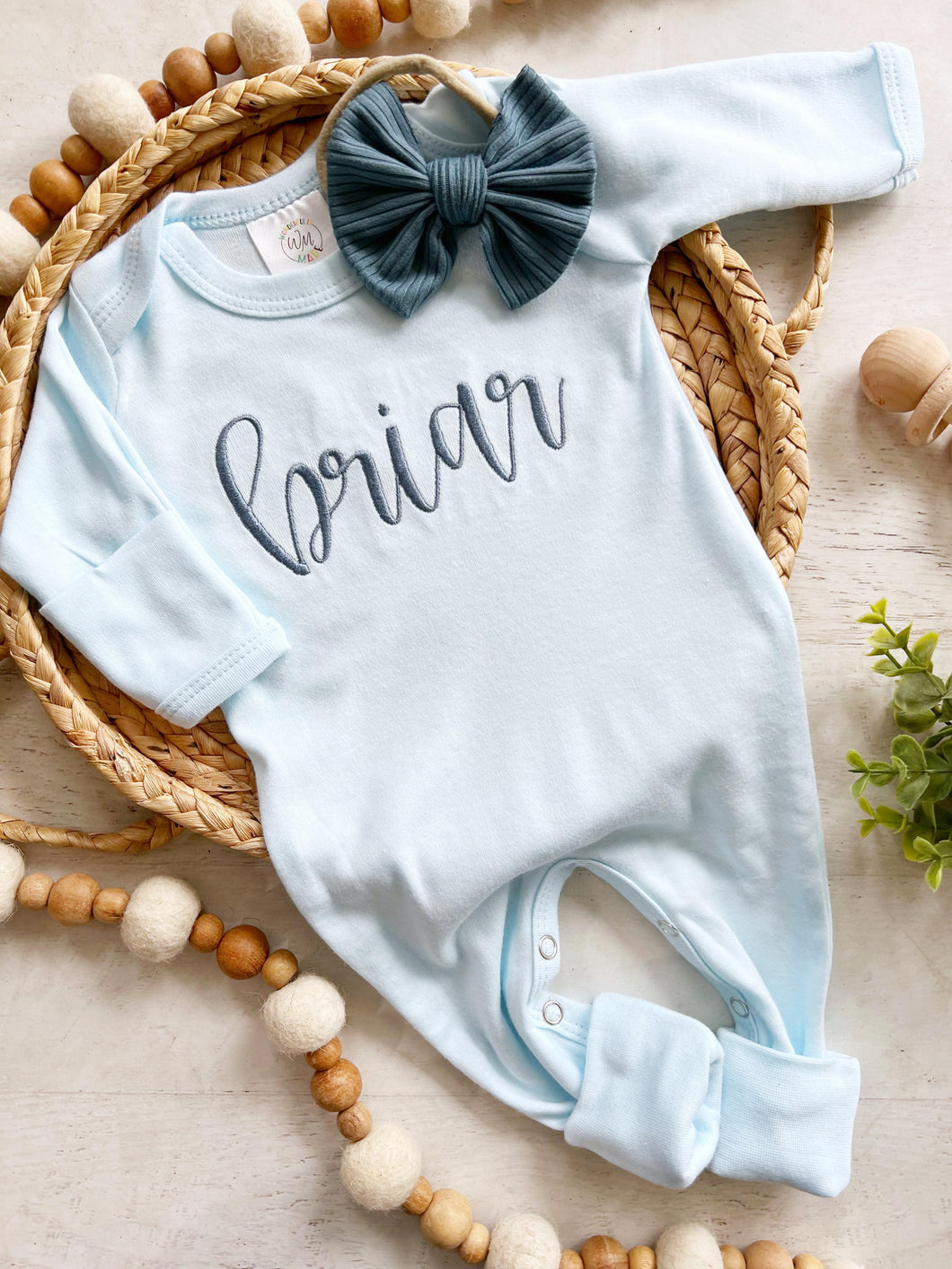 Personalized Baby Girl Outfit | Pastel Romper Custom Baby Name - Sophia Briar Kodi Easter Baby