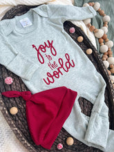 Load image into Gallery viewer, Christmas Baby Outfit | Sage Green Romper - Joy To The World
