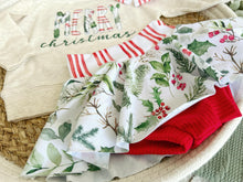 Load image into Gallery viewer, Christmas Baby Sweatshirt Set | Oatmeal Pullover Merry Christmas Holly With Stripes
