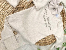 Load image into Gallery viewer, Beige Oatmeal Baby Romper | Before I Formed You I Knew You
