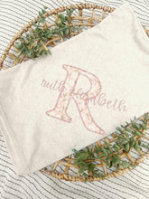 Load image into Gallery viewer, Personalized Baby Girl Outfit | Oatmeal Romper Pink Cream Custom Baby Name

