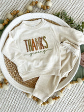 Load image into Gallery viewer, Fall Baby Name Sweatshirt Set | Oatmeal Pullover Orange Green Thanksgiving
