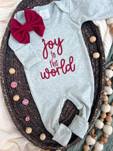 Load image into Gallery viewer, Christmas Baby Outfit | Sage Green Romper - Joy To The World
