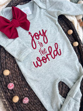 Load image into Gallery viewer, Christmas Baby Outfit | Sage Green Romper - Joy To The World
