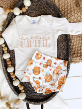 Load image into Gallery viewer, Baby Outfit | Hello Pumpkin Oatmeal Bodysuit Pumpkin Bummies - Fall Baby
