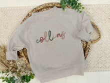 Load image into Gallery viewer, Personalized Baby &amp; Kids Lightweight Sweatshirt – 3D Puff Name
