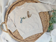 Load image into Gallery viewer, Personalized Baby &amp; Kids Lightweight Sweatshirt – 3D Puff Name

