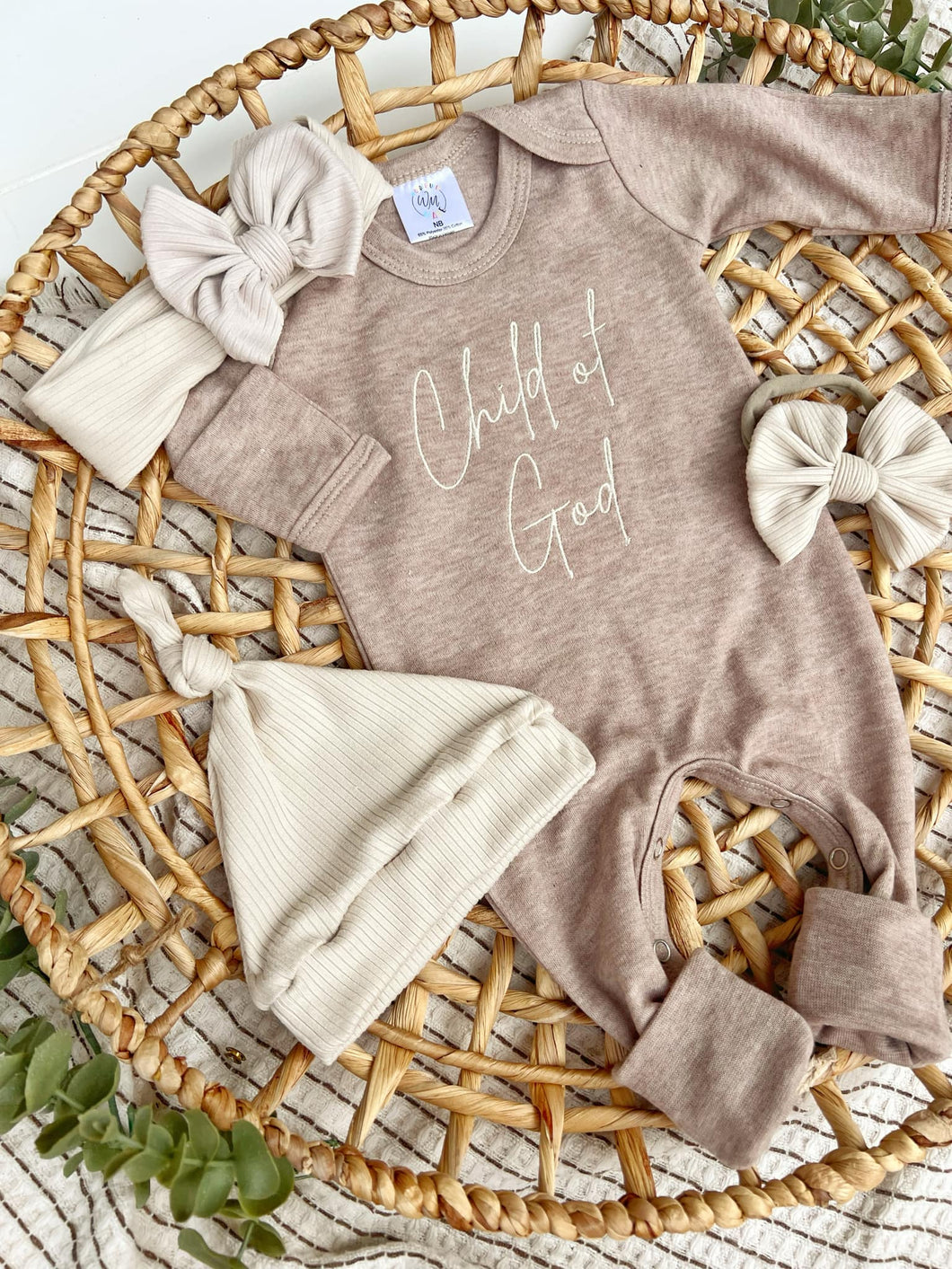 Baby Outfit | Mocha Brown Romper Child of God
