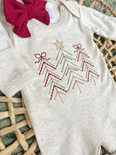 Load image into Gallery viewer, Christmas Baby Outfit | Oatmeal Romper Christmas Trees
