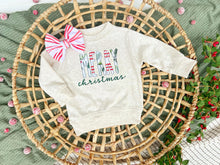 Load image into Gallery viewer, Baby Outfit | Oatmeal Pullover Sweatshirt Merry Christmas Red Green
