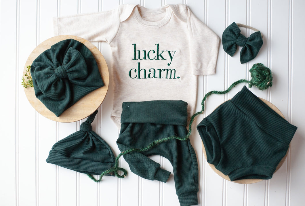 St. Patrick's Day Baby Outfit | Oatmeal Bodysuit - Lucky Charm