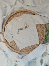 Load image into Gallery viewer, Personalized Baby &amp; Kids Lightweight Sweatshirt – 3D Puff Name
