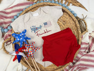 Fourth of July baby outfit / patriotic airplane outfit for boy
