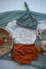 Load image into Gallery viewer, Baby Outfit | Hello Pumpkin Oatmeal Bodysuit - Fall Baby
