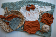 Load image into Gallery viewer, Baby Outfit | Hello Pumpkin Oatmeal Bodysuit - Fall Baby
