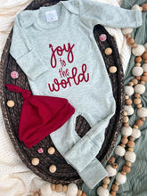 Load image into Gallery viewer, Christmas Baby Outfit | Sage Green Romper - Joy To The World
