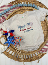 Load image into Gallery viewer, America turns 250 airplane baby tshirt bubble
