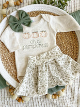 Load image into Gallery viewer, Fall Baby Girl Outfit | Beige Bodysuit Green Fall Skirt - Oh Hi Pumpkin Pie
