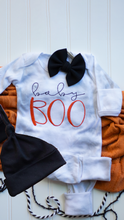 Load image into Gallery viewer, Baby Boy Halloween Outfit | Mist Gray Romper Baby Boo

