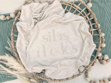 Load image into Gallery viewer, Personalized Baby Outfit Gender Neutral | Oatmeal Romper Beige On Beige Baby Name
