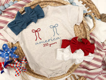 Load image into Gallery viewer, Fourth of July baby, USA 250th anniversary outfit
