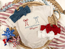 Load image into Gallery viewer, Fourth of July baby, USA 250th anniversary outfit
