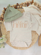 Load image into Gallery viewer, Baby Outfit | Hello Pumpkin Oatmeal Bodysuit - Fall Baby
