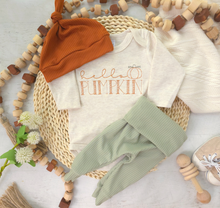 Load image into Gallery viewer, Baby Outfit | Hello Pumpkin Oatmeal Bodysuit - Fall Baby
