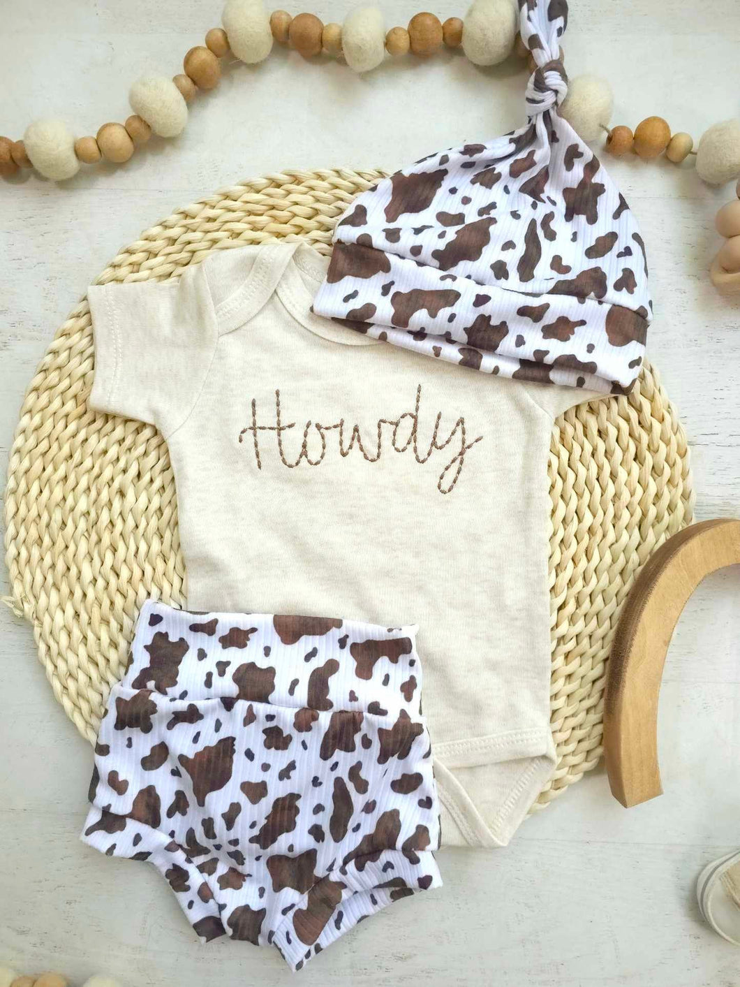 Cowboy Newborn Outfit Western Baby Shower Gift, coming home outfit for baby boy, farm baby boy outfit, hospital outfit for boy cowprint