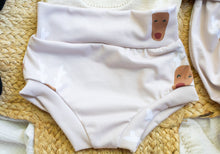 Load image into Gallery viewer, Personalized  Baby Outfit | Oatmeal Bodysuit Cute Reindeer Skirt Red Baby Name - Christmas
