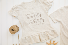 Load image into Gallery viewer, Kid Shirt | Oatmeal Shirt - Matching Sibling Shirts Fearfully and Wonderfully Made

