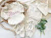 Personalized Newborn Twins Baby Outfit Matching Minimalist Stitch Baby Name - bean