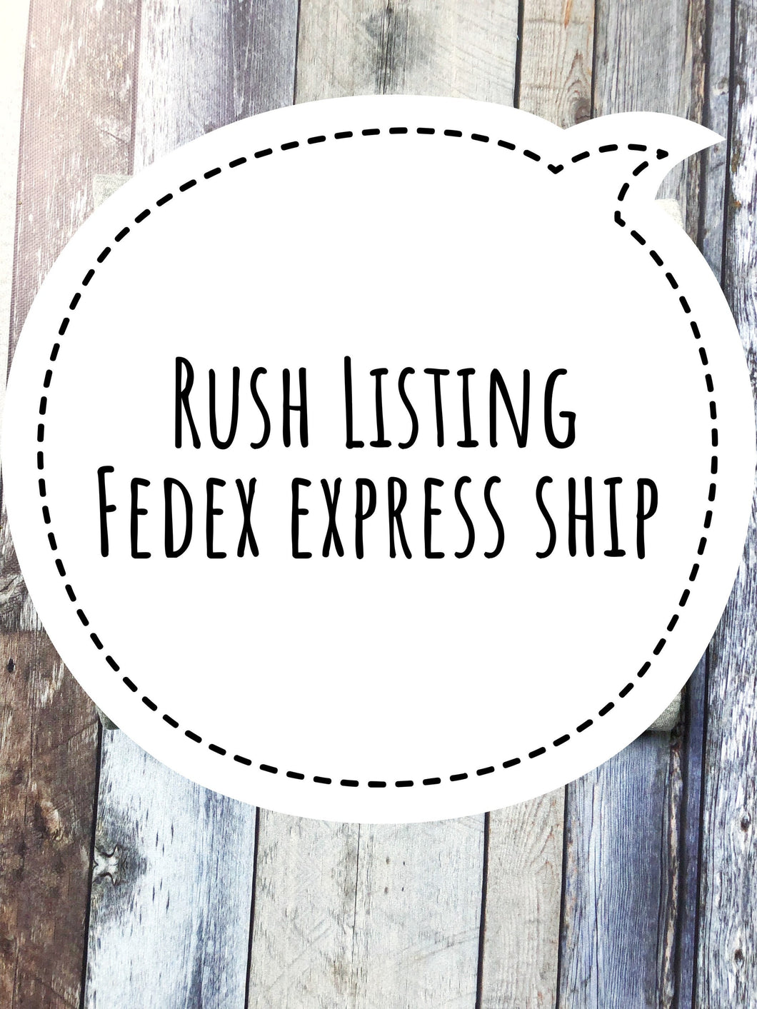 Rush listing Fedex express upgrade - please message before purchase