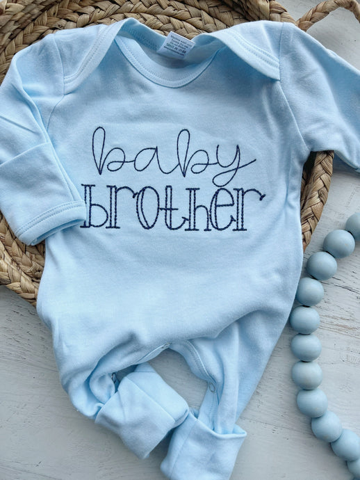 Baby brother coming home outfit, little brother hospital outfit, gender reveal outfit