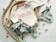 Load image into Gallery viewer, Personalized newborn outfit custom name boy girl coming home outfit for baby boy girl outfit hospital outfit boy Christmas characters farm
