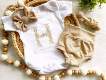 Load image into Gallery viewer, Personalized honey newborn outfit,custom name girl, coming home outfit for baby girl, baby girl outfit hospital outfit girl bodysuit
